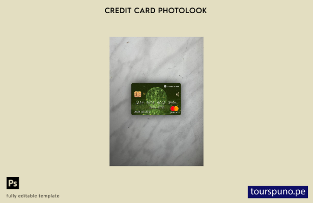 listo para imprimir plantilla frontal de aspecto fotográfico de mastercard d 138